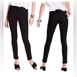 Madewell 9” Women's Size 29 Tall Long Washed Black High Rise Zip Skinny Jeans